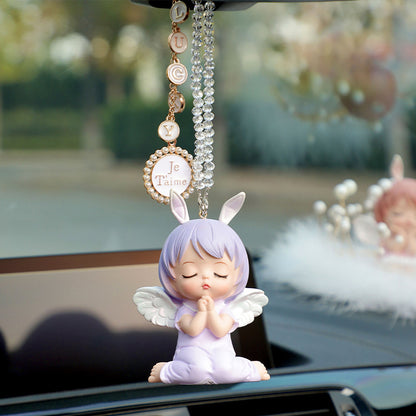 Car pendant car pendant cute angel car rearview mirror pendant