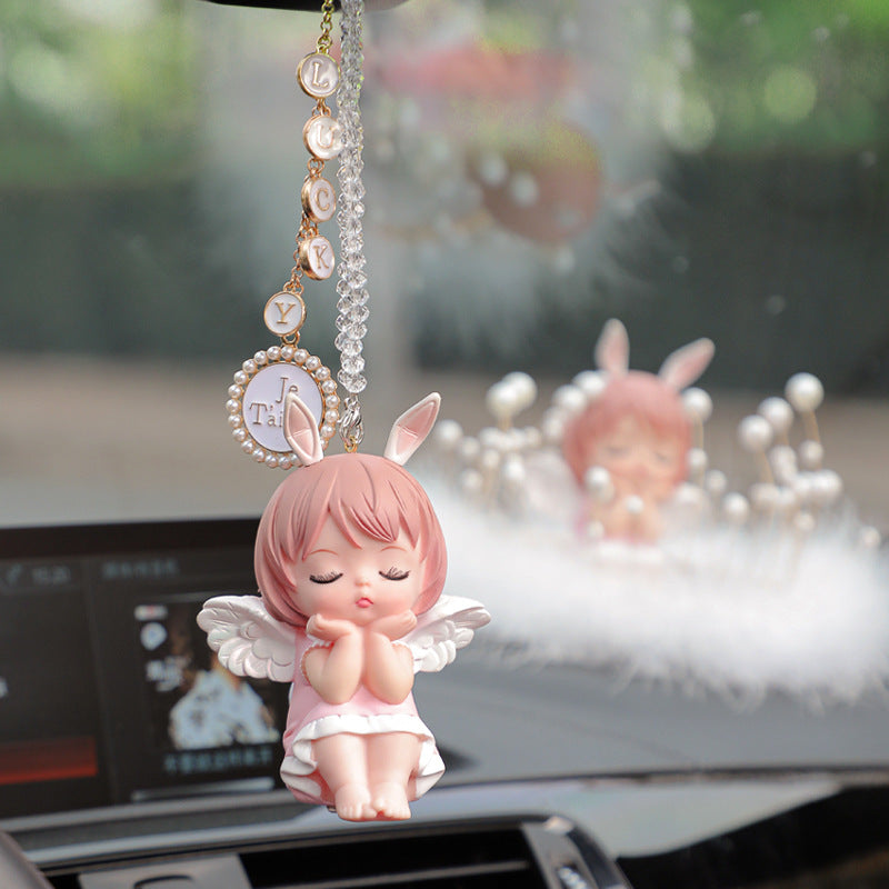 Car pendant car pendant cute angel car rearview mirror pendant