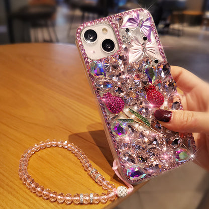 Suitable for iphone15 mobile phone case 14 apple 12 full diamond iPhone13proMAX luxury 14plus rhinestone 11