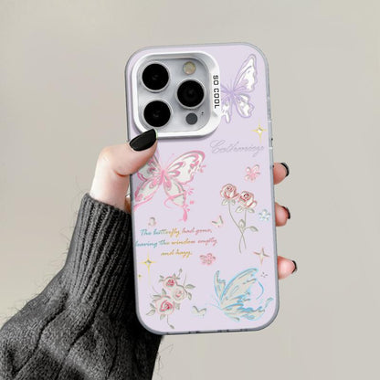 Butterfly Rose is suitable for Apple 16Promax mobile phone case with large hole and anti-fall 16PRO Symphony