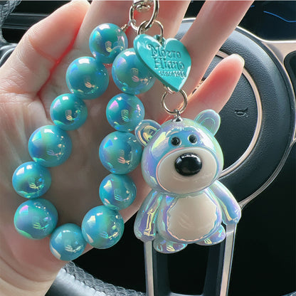 Bear keychain couple cartoon acrylic pendant key chain bag doll decorative pendant