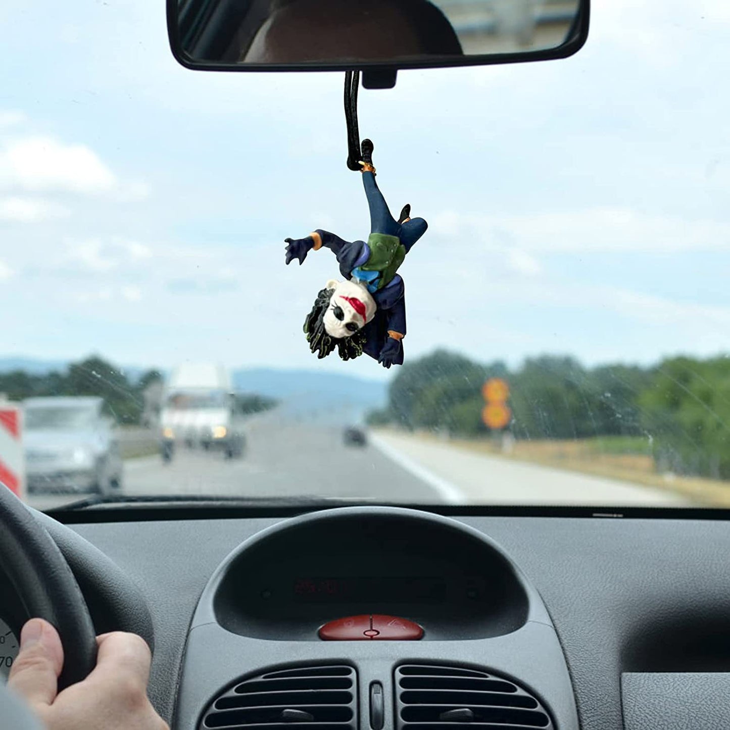 Cross-border rearview mirror accessories hanging cute anime swing decoration rear view clown car pendant pendant Christmas