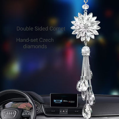 Car pendant car interior car pendant crystal comet pendant rear view mirror