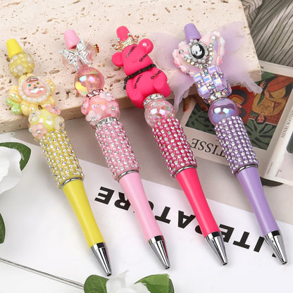 diy beading pen Rhinestone pearl handmade patch bead pen Ballpoint pen