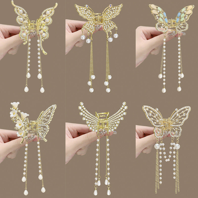 Metal Butterfly Hair Clips Women Premium Temperament Pendant Hair Accessories