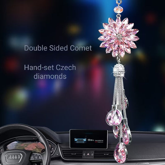 Car pendant car interior car pendant crystal comet pendant rear view mirror