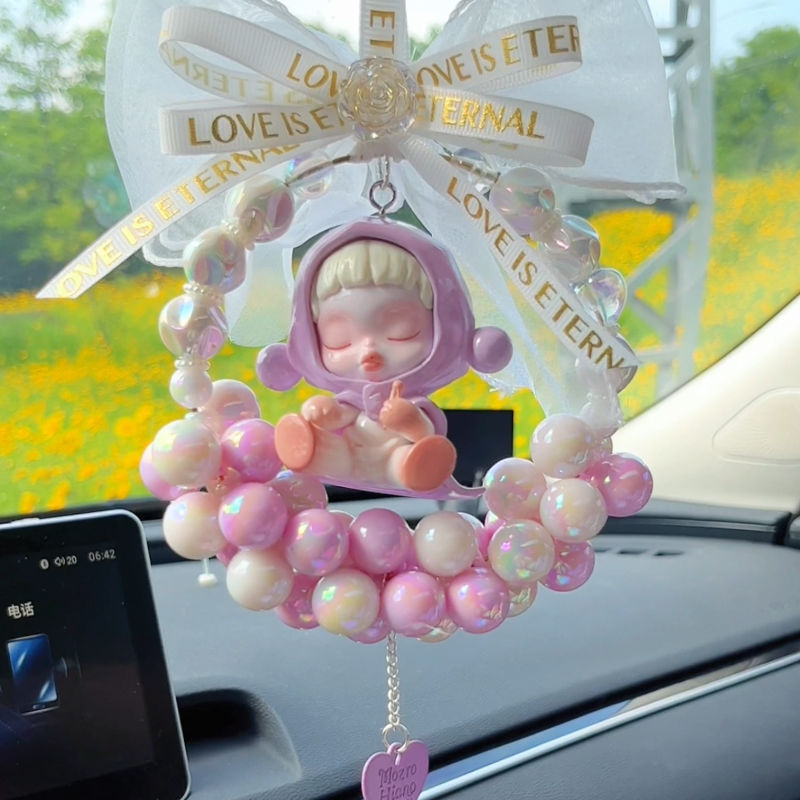 Bubble Mart car hanging sp temperature series car interior rearview mirror pendant gift for girlfriend handmade car pendant