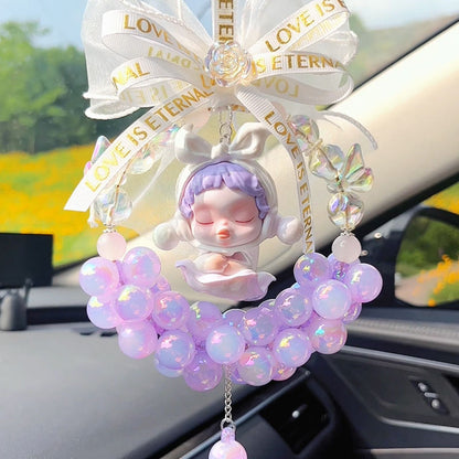 Bubble Mart car hanging sp temperature series car interior rearview mirror pendant gift for girlfriend handmade car pendant